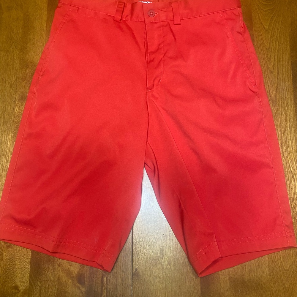 Nike Men's Bright Red Flat Front Shorts